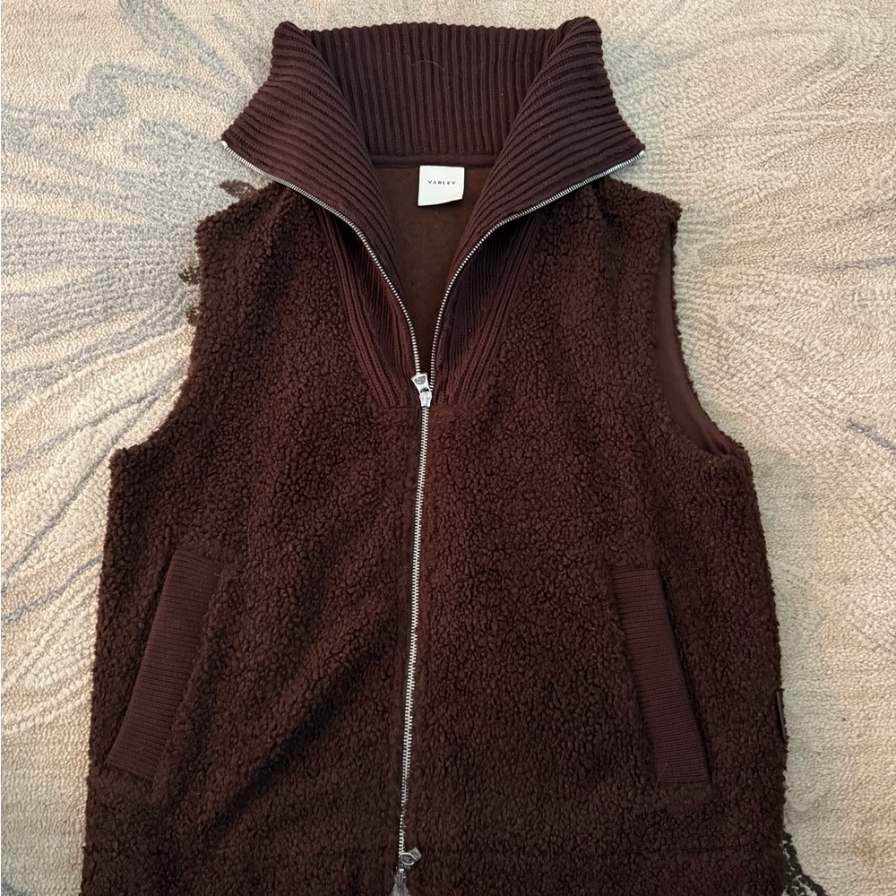 Varley Brown Fleece Vest